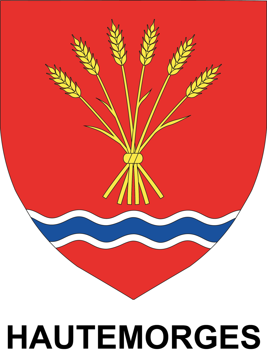 Les six épis de blé des nouvelles armoiries de la commune de Hautemorges symbolisent les anciennes communes.