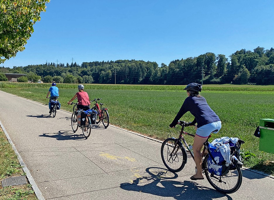 Cyclistes sur l’itinéraire entre Zuchwil et Derendingen.