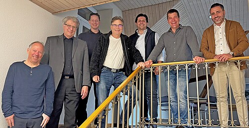L’association Verd Luterbach: Erich Herrmann, Stefan Liechti, Michael Ochsenbein, Oscar Schmid, Elhamer Cani (président), Philippe Studer, Luigi Fragale (de gauche à droite).