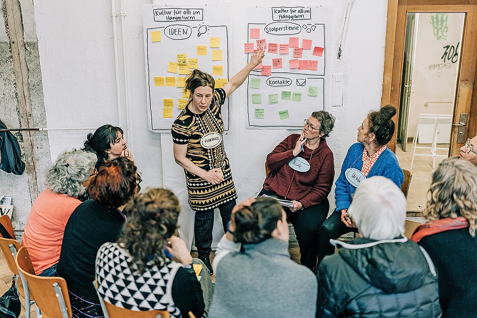 Dans les «espaces de projet», les participants discutent des idées de projet existantes, comme ici à Glaris.