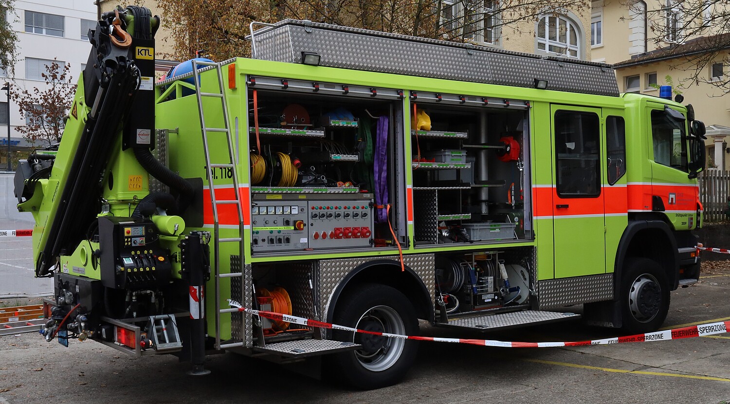 Véhicule pionnier des pompiers du canton de Zurich.