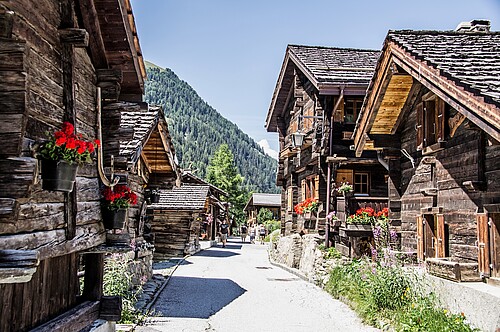 Le village de Zinal, dans la commune d’Anniviers.