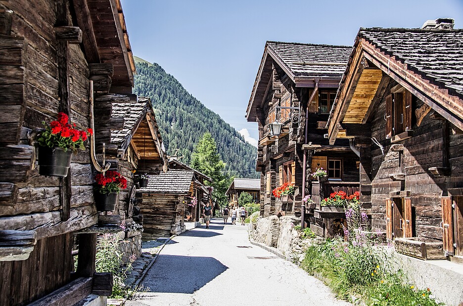 Le village de Zinal, dans la commune d’Anniviers.