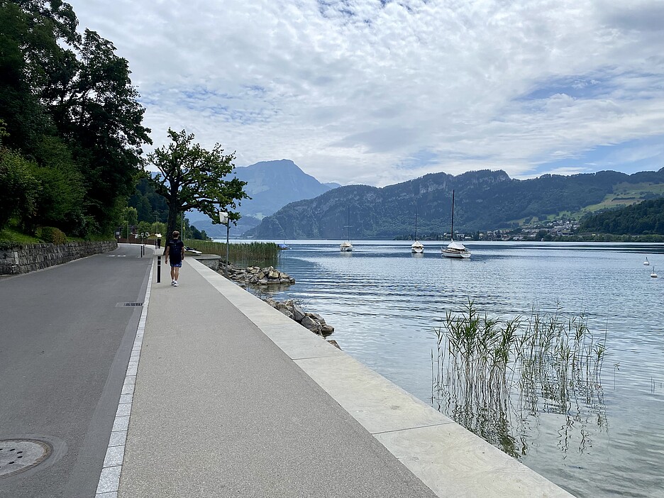 Le tronçon revitalisé entre Sternenmätteli et Winkelbadi.